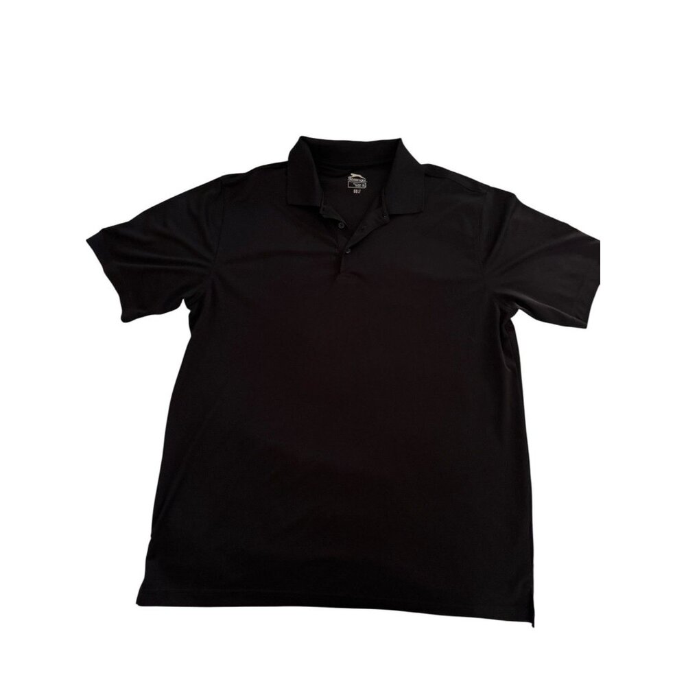 Slazenger Golf Polo Shirt Men’s XL Black Performance Short Sleeve Athletic Polo